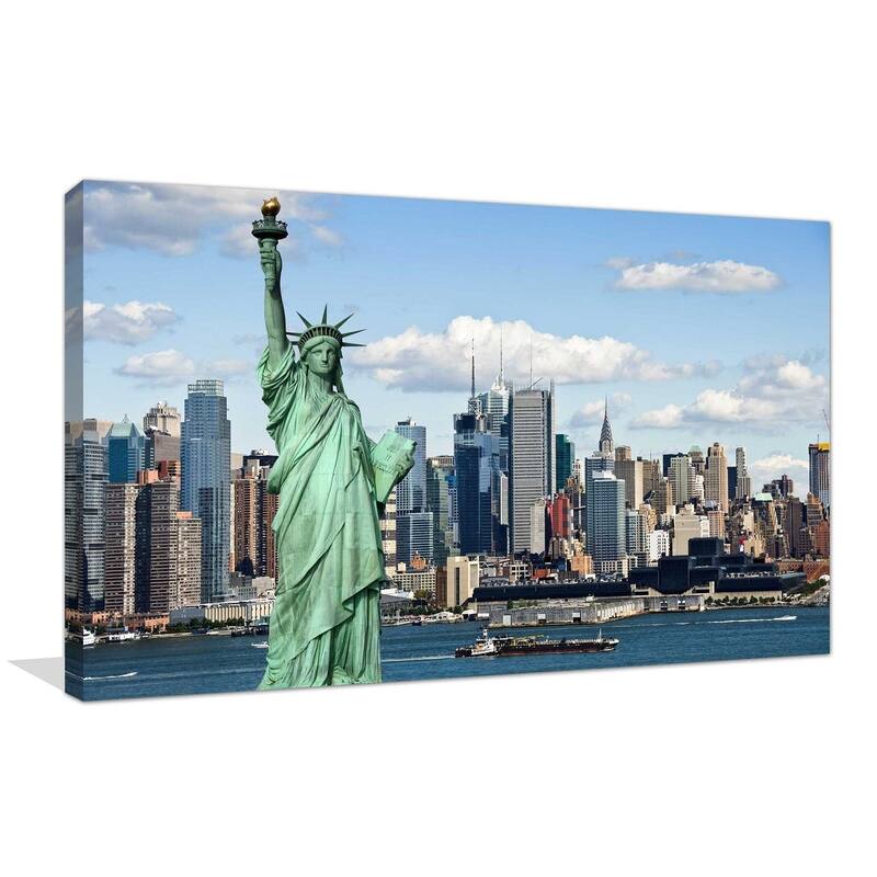 "Lady Liberty, NYC" Framed Print on Canvas