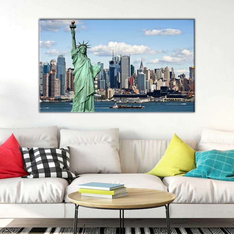 "Lady Liberty, NYC" Framed Print on Canvas