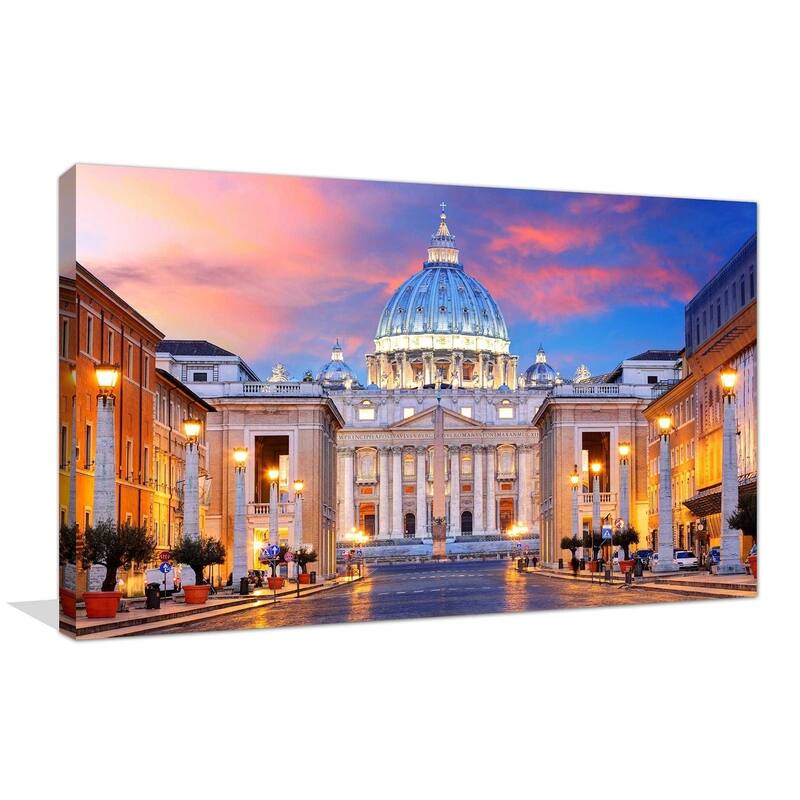 "St. Peter's Basilica, Rome" Framed Print on Canvas