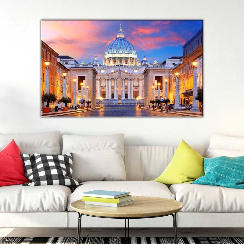 "St. Peter's Basilica, Rome" Framed Print on Canvas