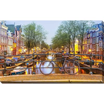 "Amsterdam Bicycle" Framed Print on Canvas