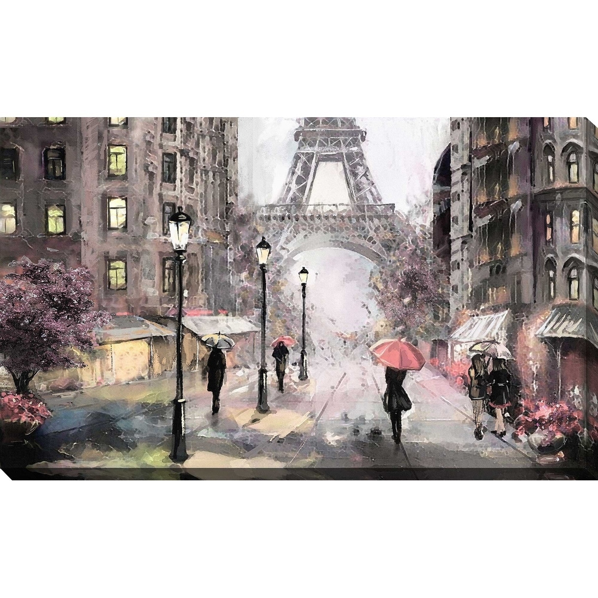 Paris Streets Ii Framed Print On Canvas On Sale Overstock