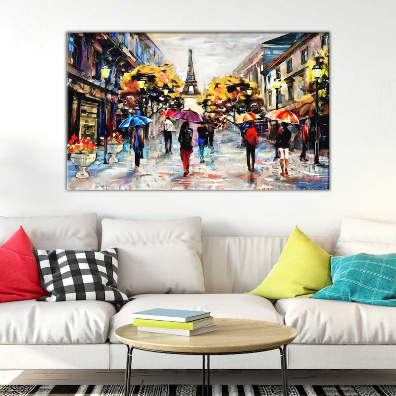 "Paris Streets" Framed Print on Canvas