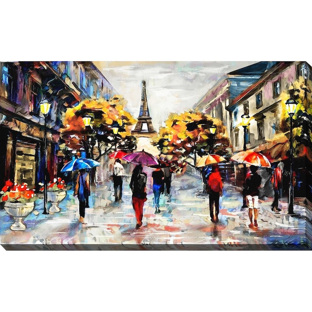 "Paris Streets" Framed Print on Canvas