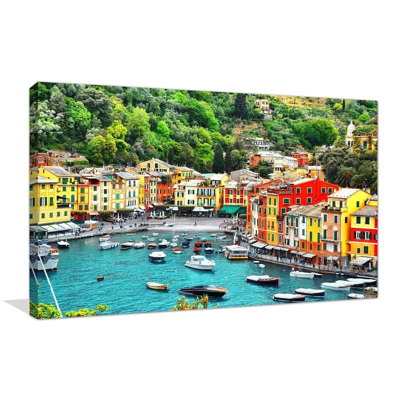 "Hidden Mediterranean Paradise" Framed Print on Canvas