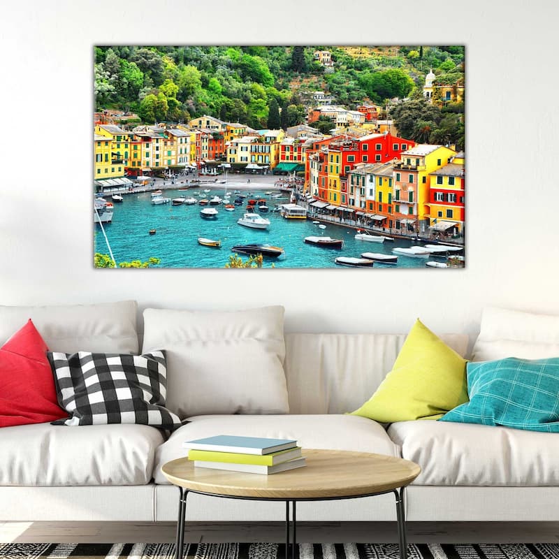 "Hidden Mediterranean Paradise" Framed Print on Canvas