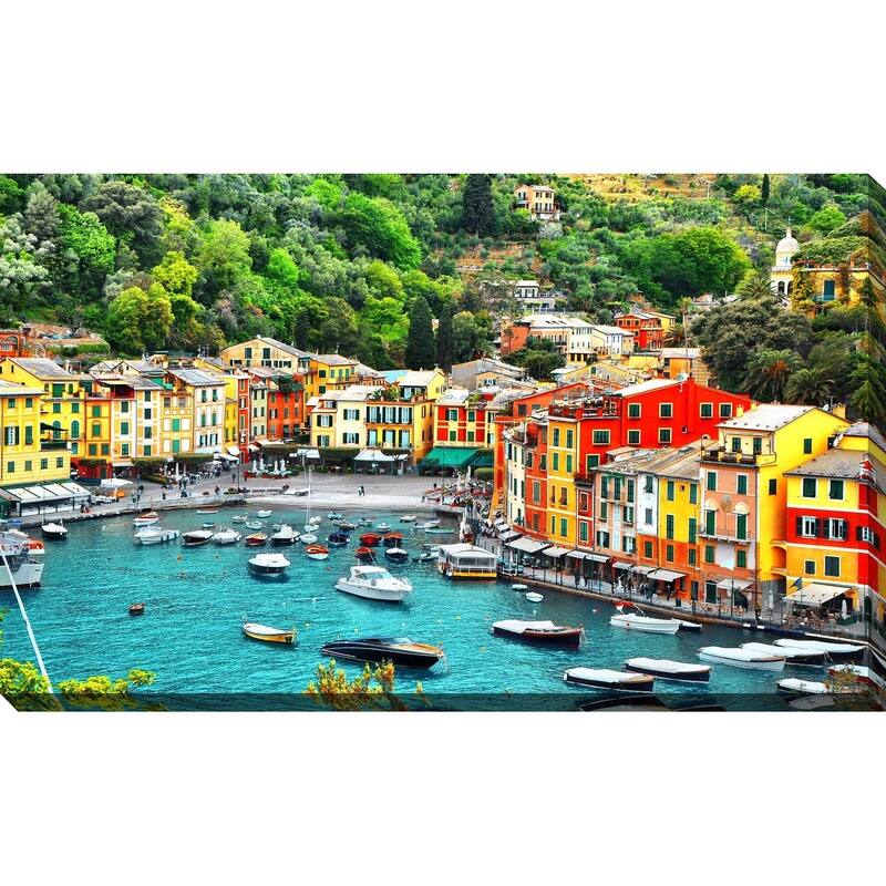 "Hidden Mediterranean Paradise" Framed Print on Canvas