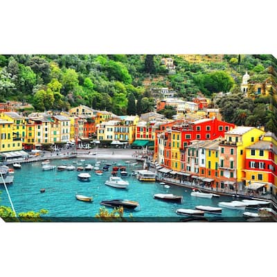 "Hidden Mediterranean Paradise" Framed Print on Canvas