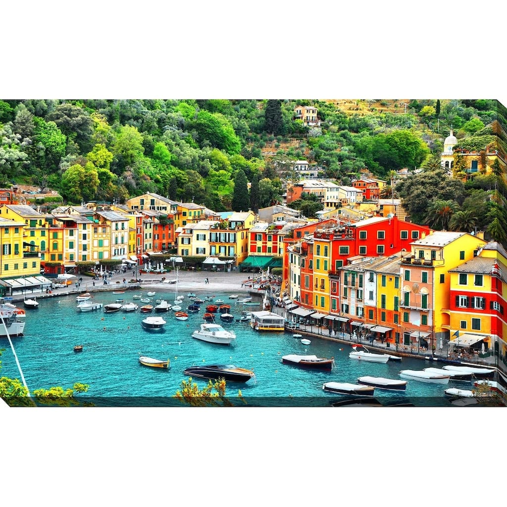 "Hidden Mediterranean Paradise" Framed Print on Canvas