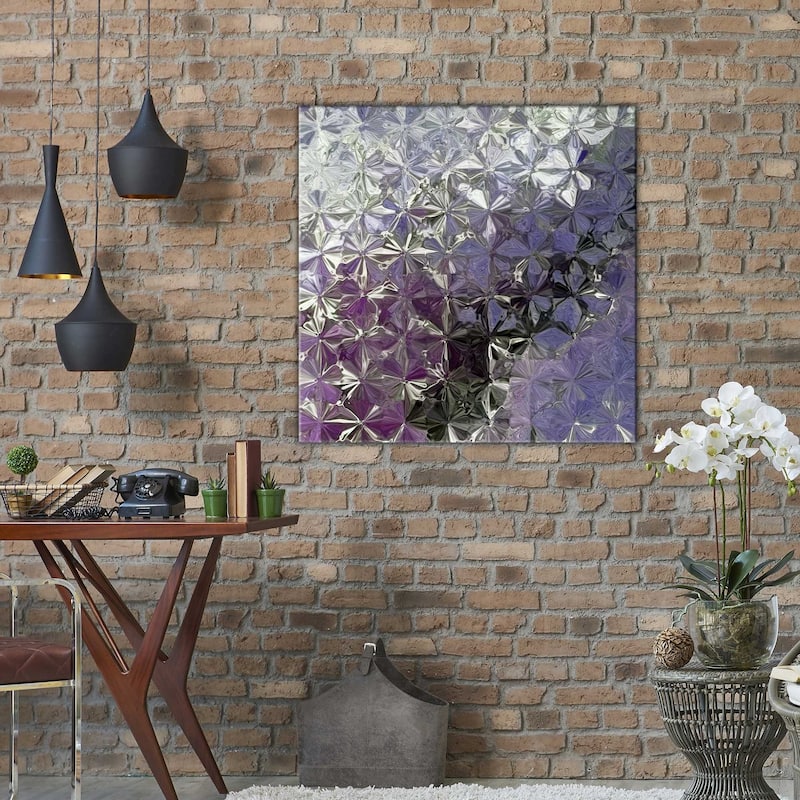 "Purple Flowers" Stretched Canvas Wall Art