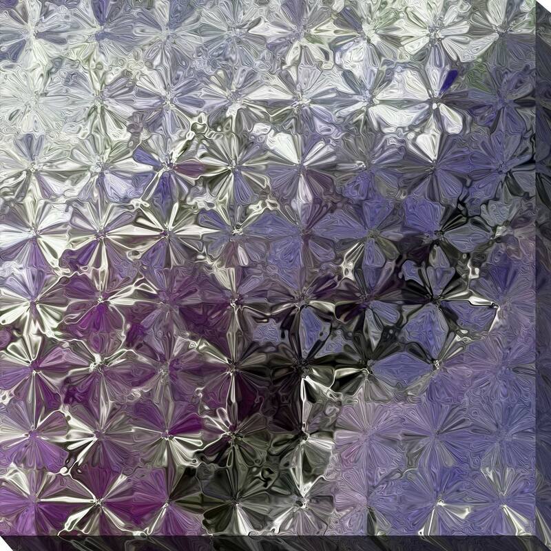 "Purple Flowers" Stretched Canvas Wall Art