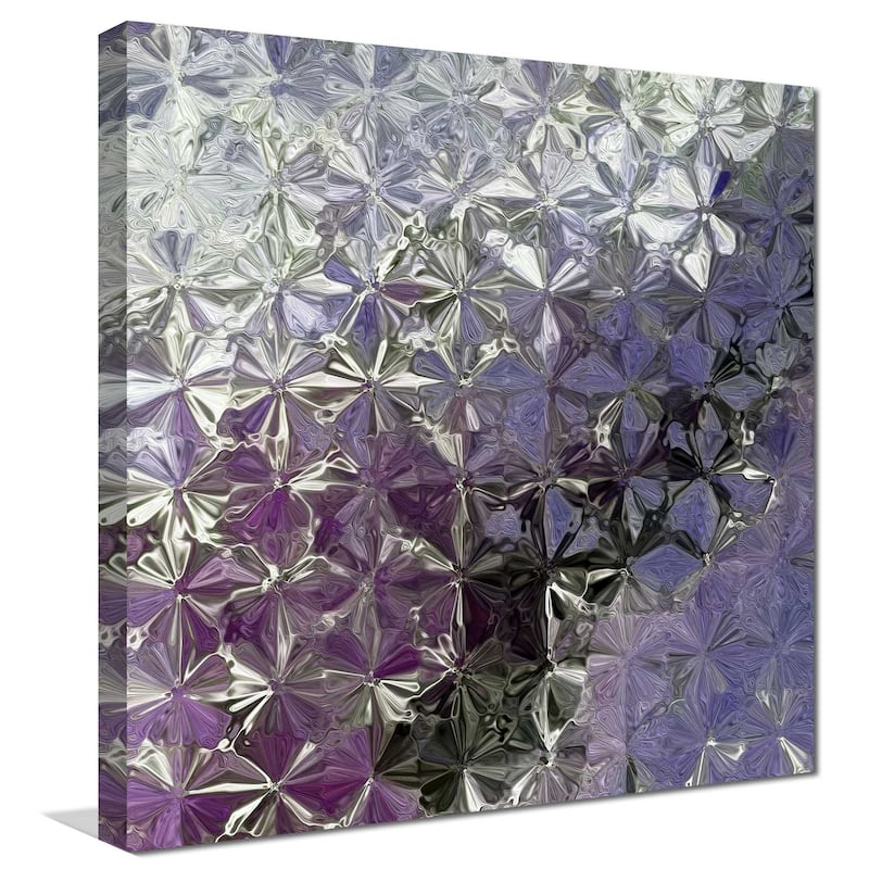 "Purple Flowers" Stretched Canvas Wall Art
