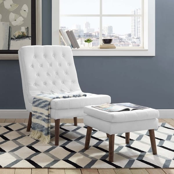 Modify Upholstered Lounge Chair And Ottoman Overstock 21115360 Azure