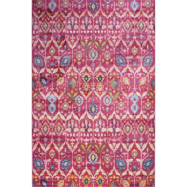 Guy Fuchsia Transitional Area Rug - 3'6" x 5'6"