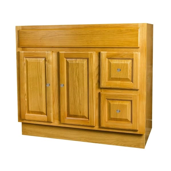 Raised Panel Oak Bathroom Vanity 36x18 On Sale Overstock 21115966