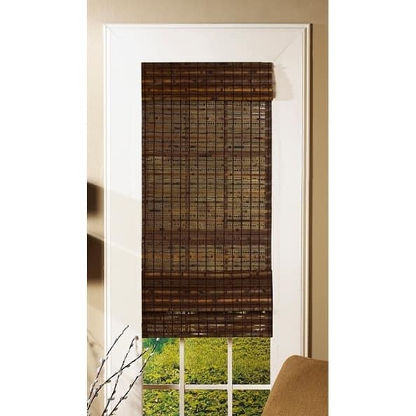 Radiance Cordless Cocoa Havana Flatweave Bamboo Roman Shade