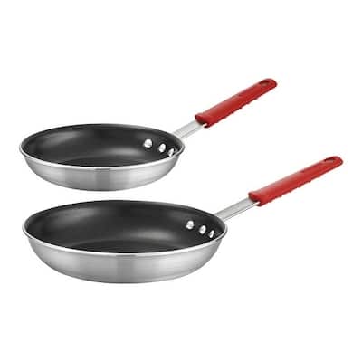 Tramontina Set of 2 Silvertone Aluminum Frying Pans (8 and 10 in.)