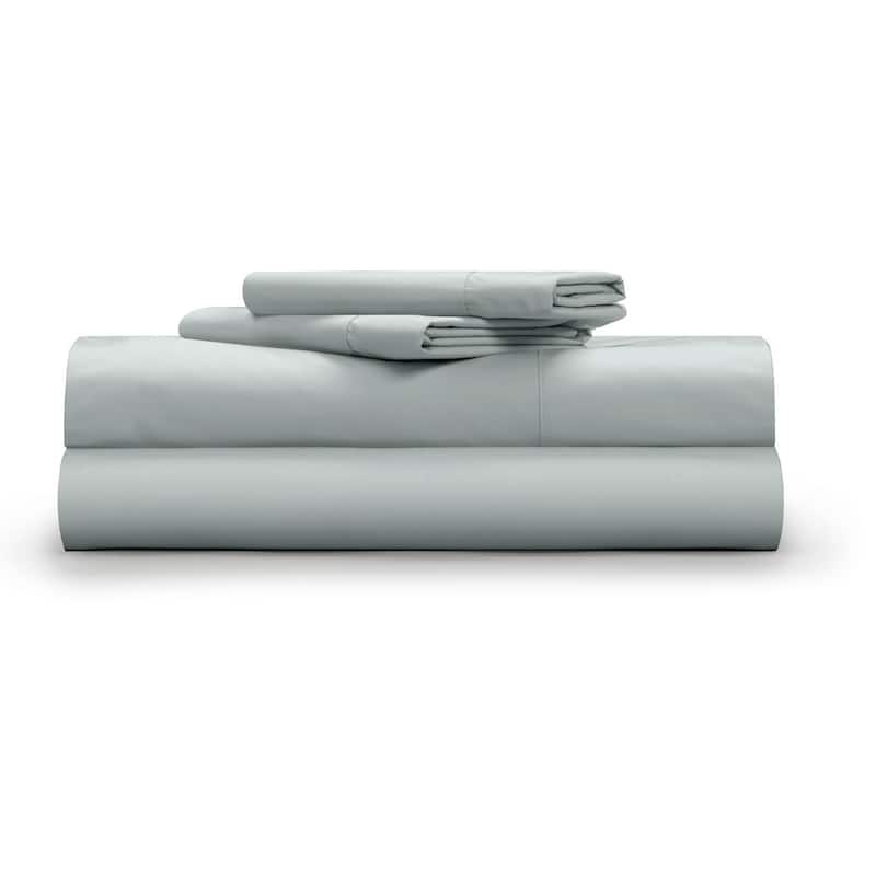 Pillow Guy Cool & Crisp 4-Piece Sheet Set - Light Grey - Full
