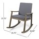 preview thumbnail 12 of 10, Candel Outdoor Acacia Wood Rocking Chair (Set of 2) by Christopher Knight Home