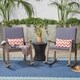 preview thumbnail 7 of 10, Candel Outdoor Acacia Wood Rocking Chair (Set of 2) by Christopher Knight Home Grey Finish + Dark Grey Cushion