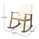 preview thumbnail 6 of 10, Candel Outdoor Acacia Wood Rocking Chair (Set of 2) by Christopher Knight Home
