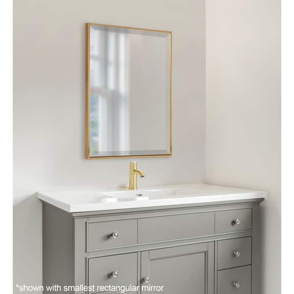 Shop Rhodes Framed Decorative Rectangle Wall Mirror In Dark Silver