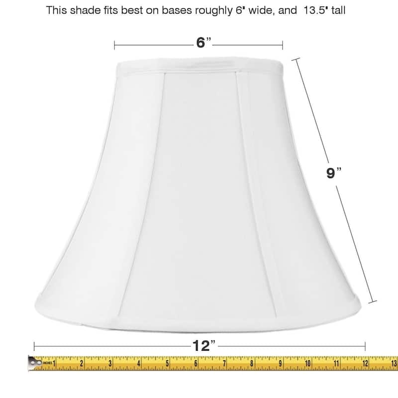 6x12x9.5 White Shantung Bell Lampshade