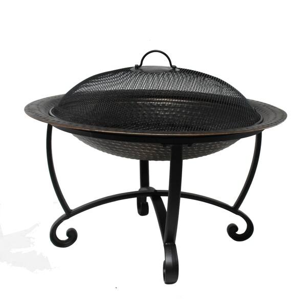 Shop Riverside 29 In Wood Fire Pit Set Heavy Gauge Steel With