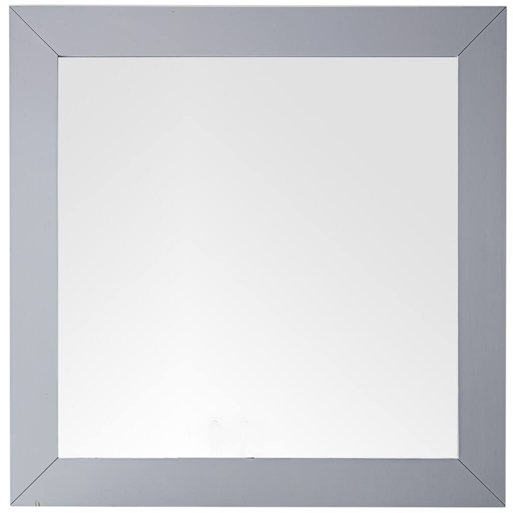 Weston 40" Rectangular Mirror, Silver Gray - Grey - 40"w x 40"h
