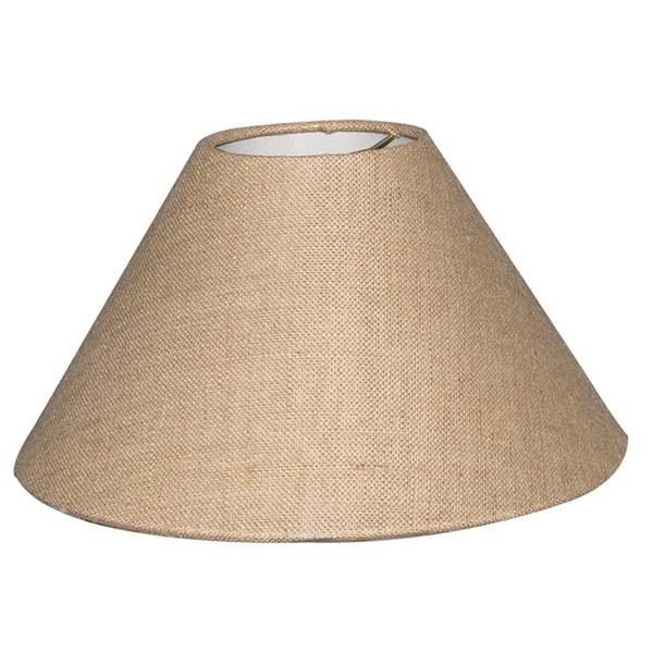 white burlap lamp shade