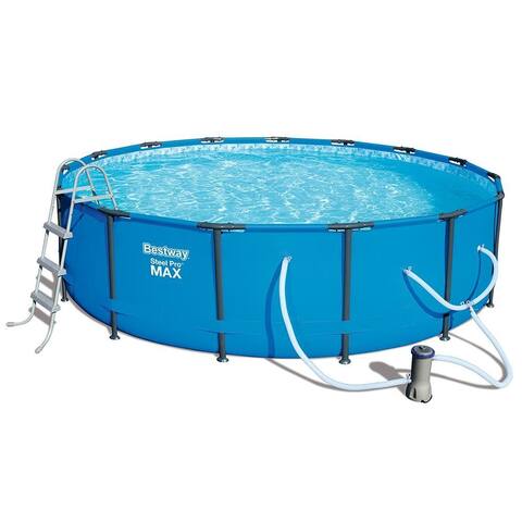 Bestway Steel Pro Max Swimming Pool Set with 1,000 GPH Filter Pump, 15' x 42"