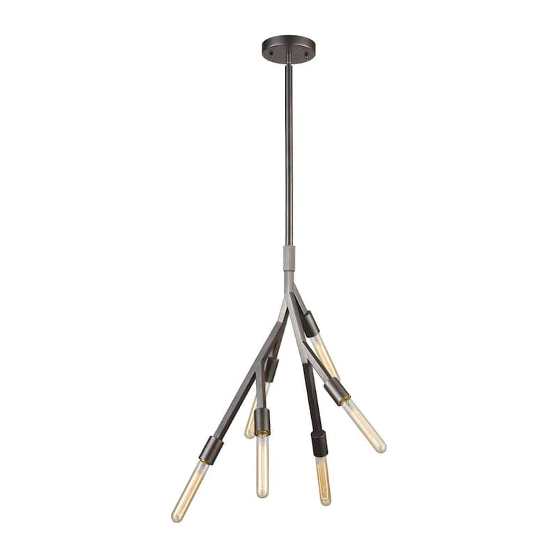 Elk Home Free Form Dark Graphite Metal 6 Light Chandelier - Dark Graphite