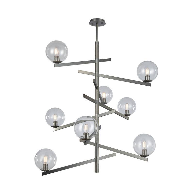Elk Home Globes Of Light Black Glass 8 Light Chandelier