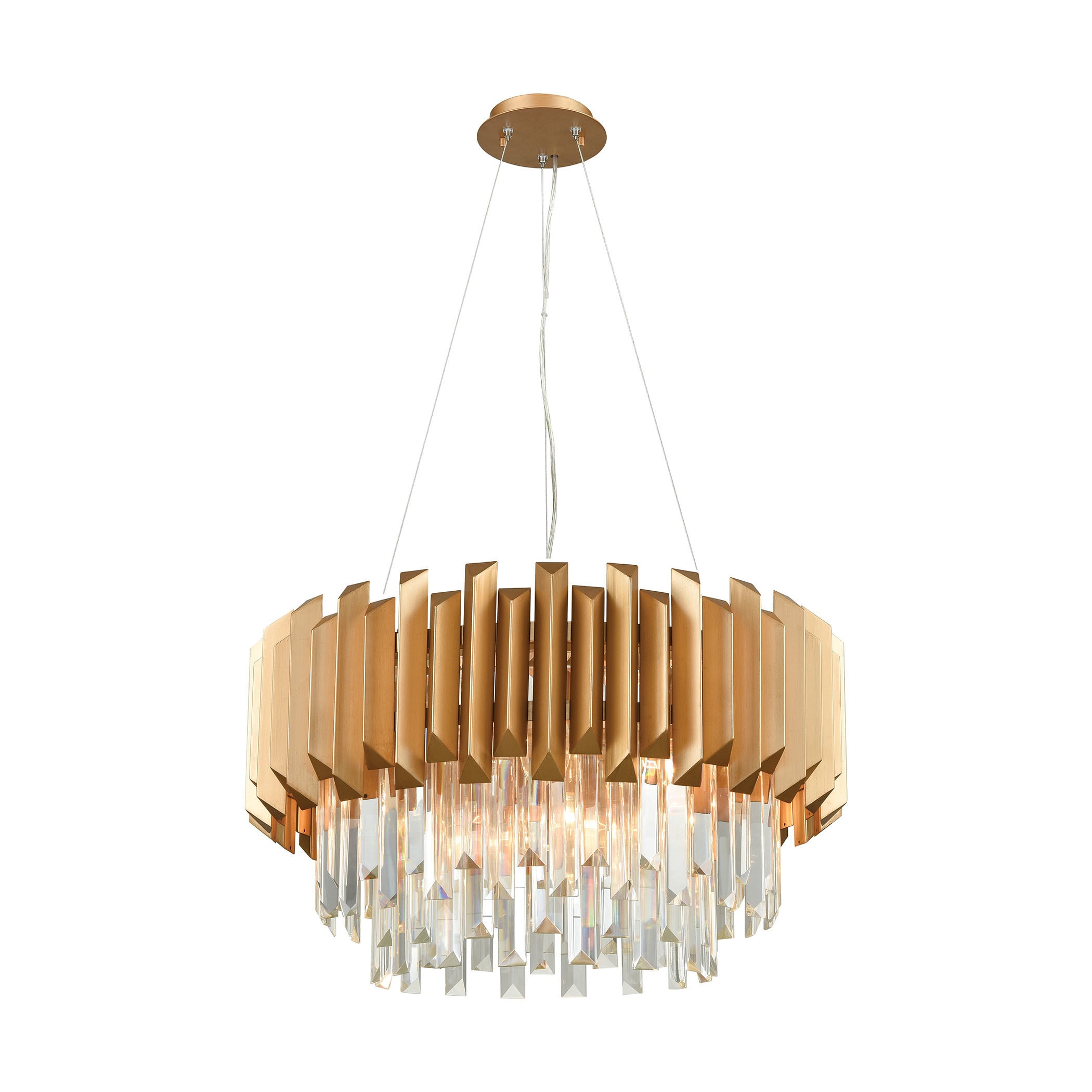 Seneca Falls 6-Light Chandelier, Matte Gold (Seneca Falls 6-Light Chandelier) - Chandeliers For Bedrooms by Overstock.com