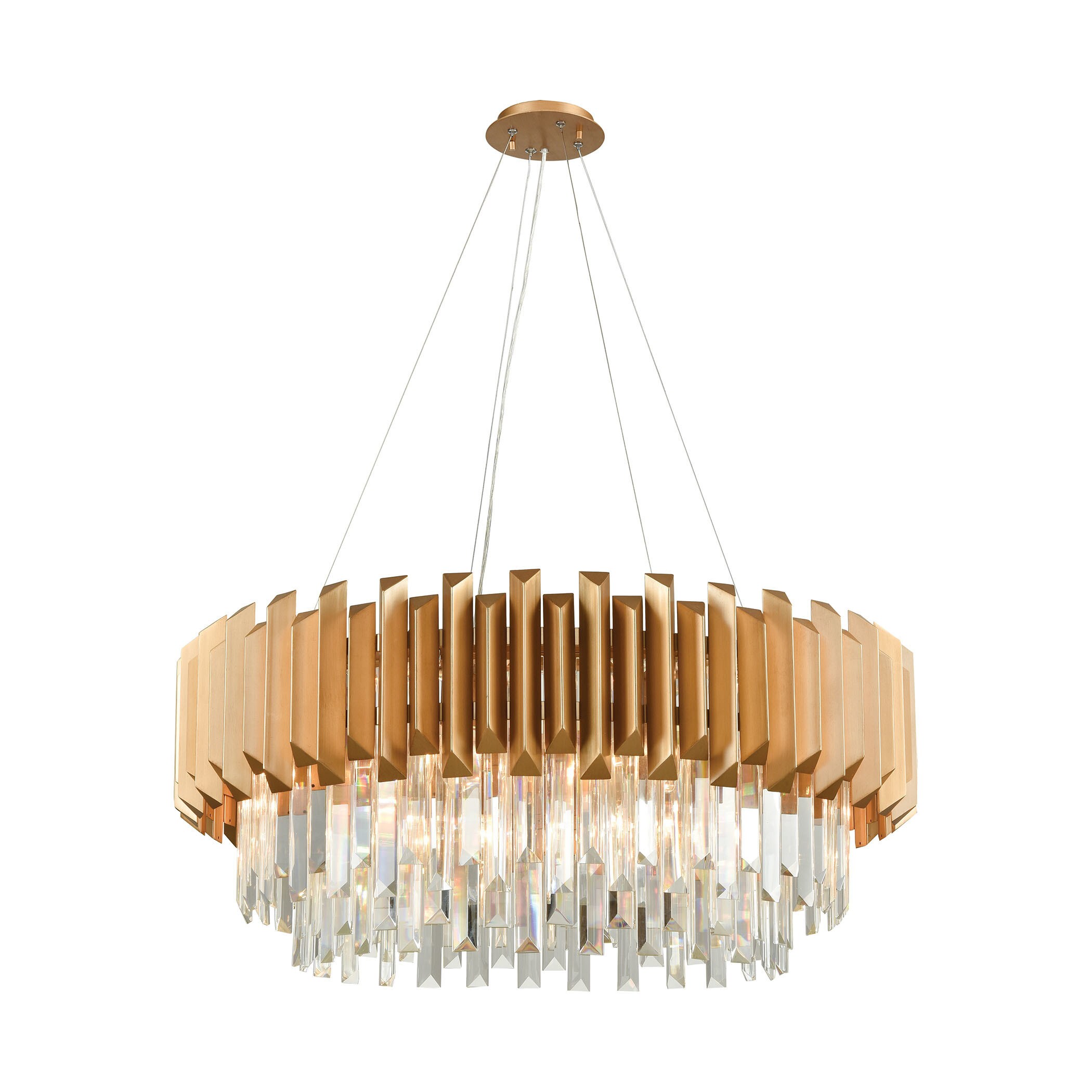 Seneca Falls 8-Light Chandelier, Matte Gold (Seneca Falls 8-Light Chandelier) - Chandeliers For Bedrooms by Overstock.com