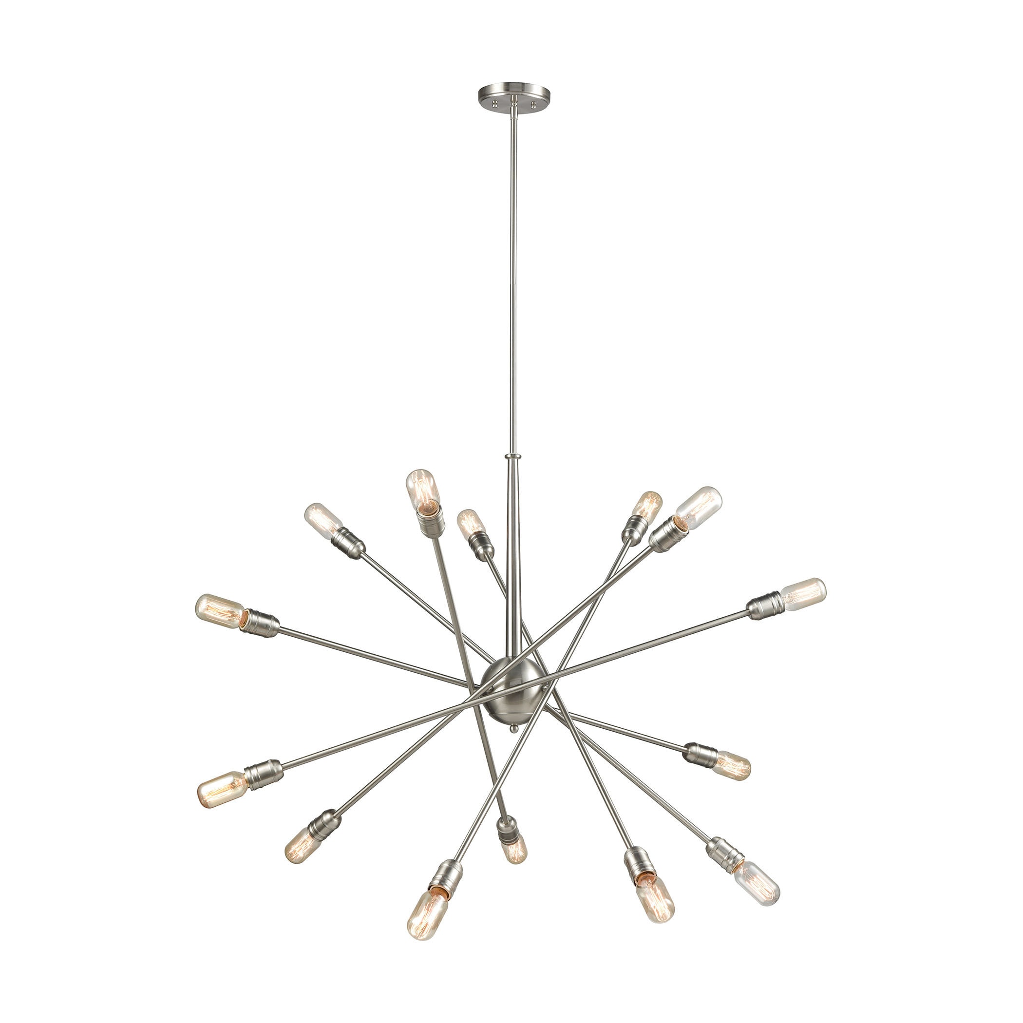 Delphine 14-Light Chandelier, Satin Nickel (Delphine 14-Light Chandelier) - Chandeliers For Bedrooms by Overstock.com
