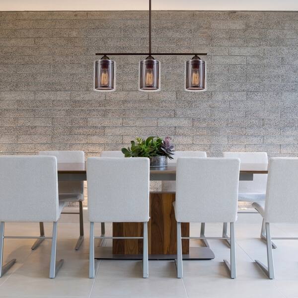 slide 1 of 6, Johnston 3-Light Pendant Clear Glass Outer Shades