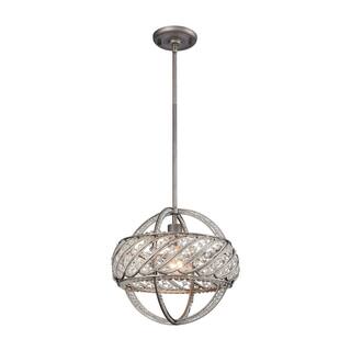 Bradington 1-Light Pendant, Weathered Zinc