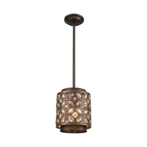 Rosslyn 1-Light Pendant, Mocha/Deep Bronze