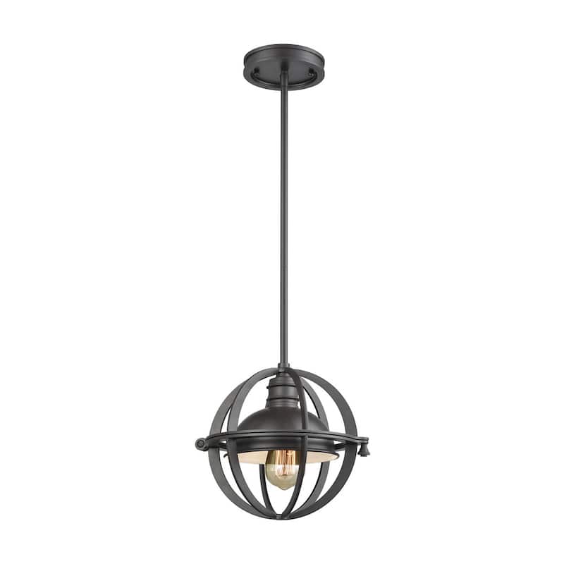 Elk Home Aubridge Oil Rubbed Bronze Metal 1 Light Pendant