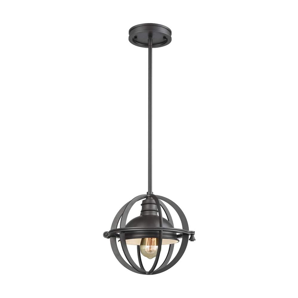 Elk Home Aubridge Oil Rubbed Bronze Metal 1 Light Pendant