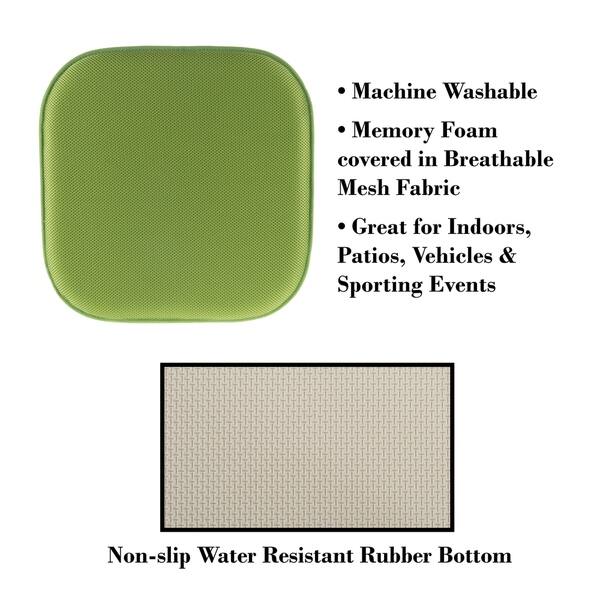 Shop Memory Foam Chair Cushion Square 16 X 16 Chair Pad With Non