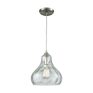 Elk Home Belmont Satin Nickel With Water Glass 1 Light Pendant