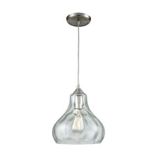 Elk Home Belmont Satin Nickel With Water Glass 1 Light Pendant