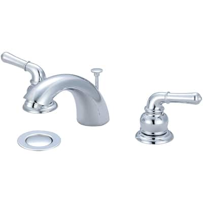 Accent Two Handle Widespread Bath Faucet with Brass Pop Up Drain