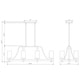 preview thumbnail 6 of 4, Guntel Forged Metal Multi-Light Chandelier with Glass Pillar Shades (6 OR 8 lamps)