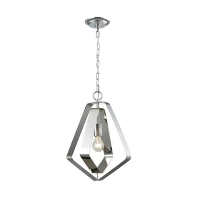 Elk Home Anguluxe Polished Chrome Metal 1 Light Pendant - Polished Chrome