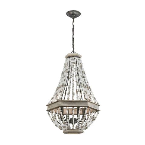 Summerton 4-Light Pendant, Washed Gray/Malted Rust