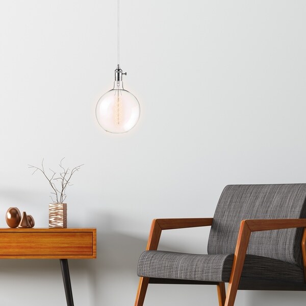 Oversized Round Vintage 100W Clear Glass Dimmable Incandescent Bulb. Opens flyout.