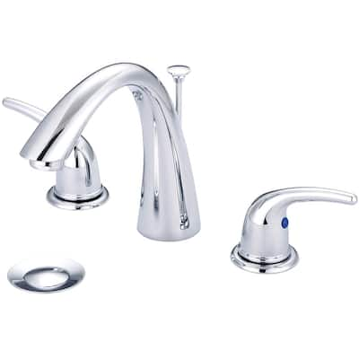 Accent Two Handle High Arc Widespread Bath Faucet with Pop Up Drain